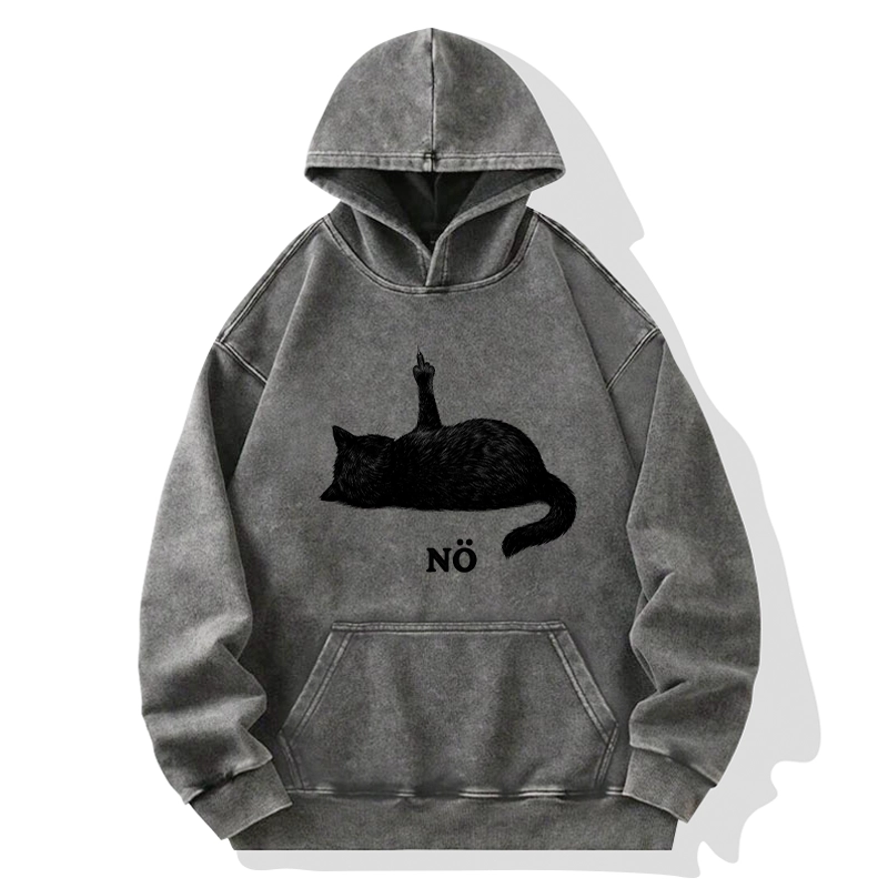 Tokyo-Tiger Cat Refused Washed Hoodie