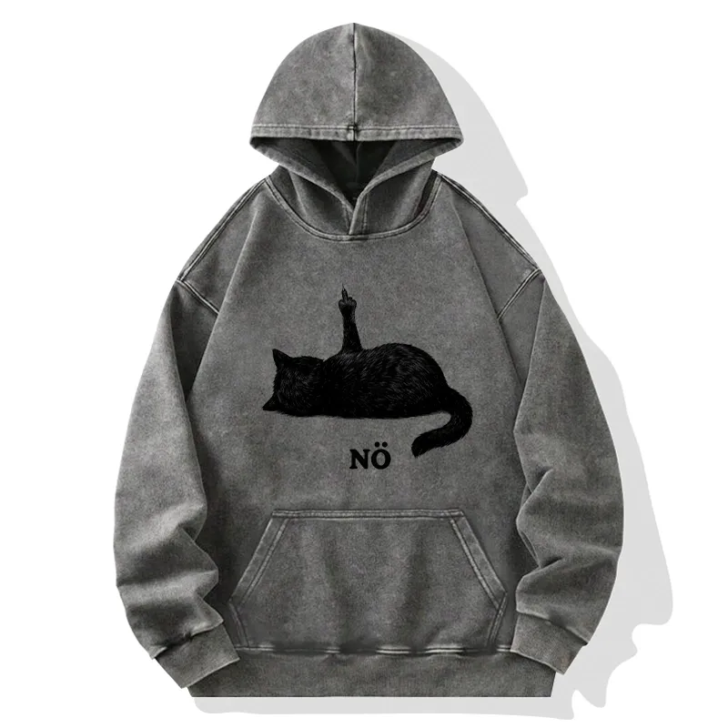 Tokyo-Tiger Cat Refused Washed Hoodie