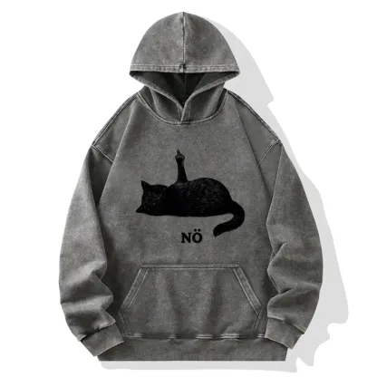 Tokyo-Tiger Cat Refused Washed Hoodie