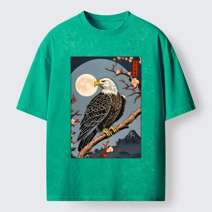 Tokyo-Tiger Ukiyo-e Eagle Washed T-Shirt
