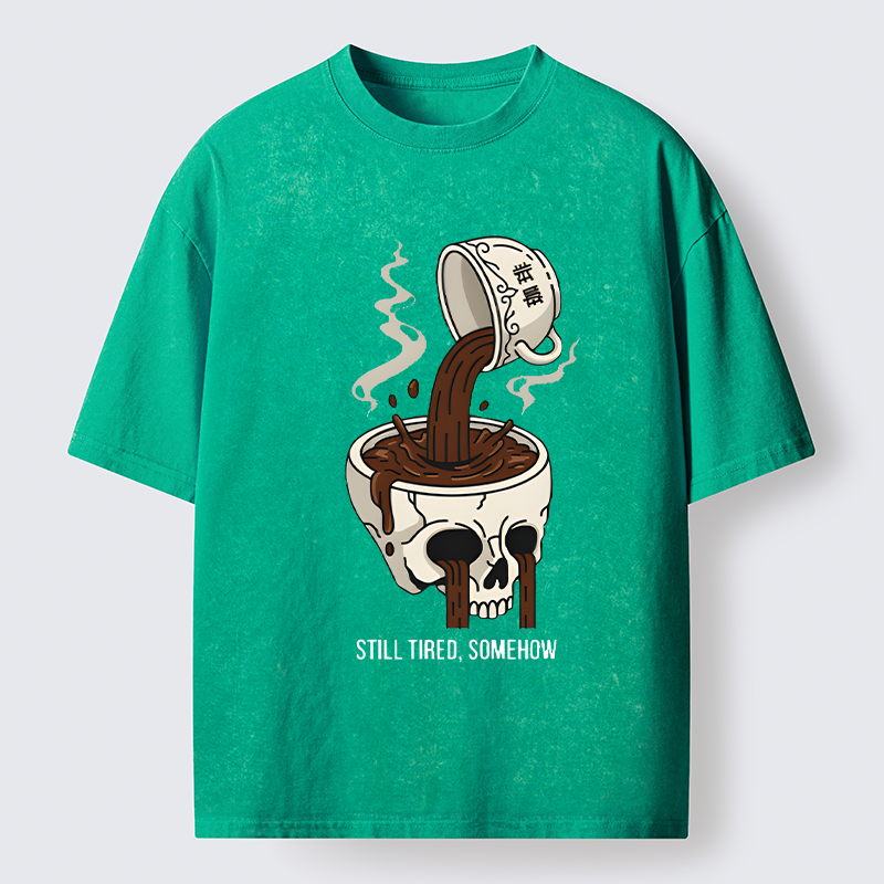 Tokyo-Tiger Coffee Doesn't Work Washed T-Shirt