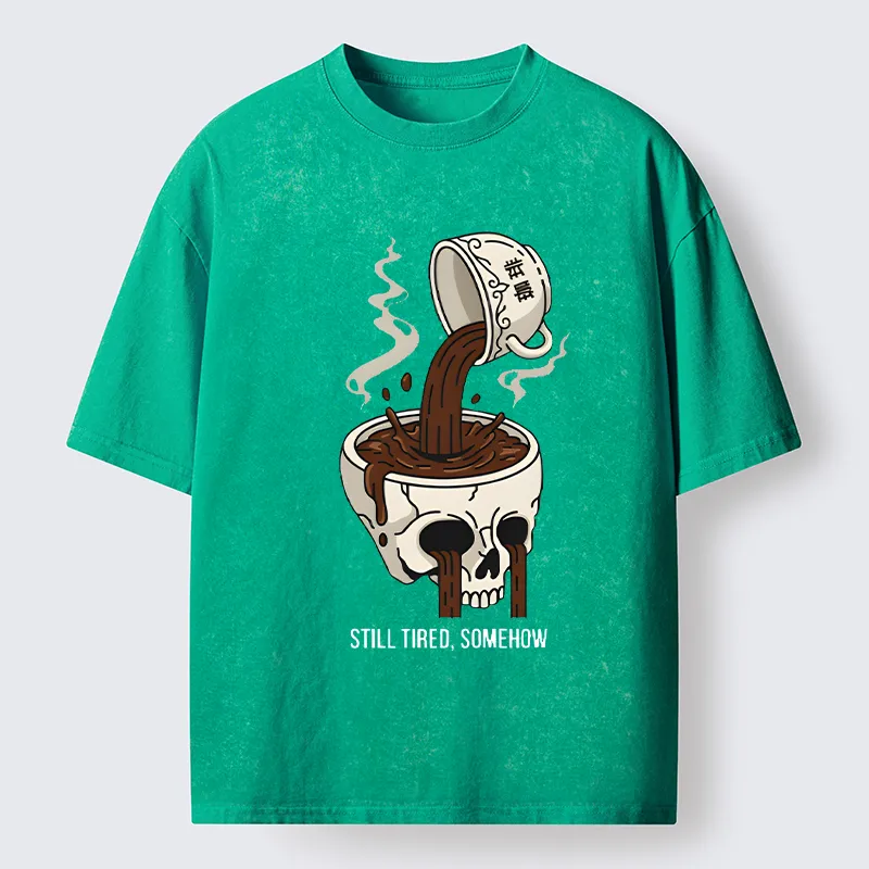 Tokyo-Tiger Coffee Doesn't Work Washed T-Shirt