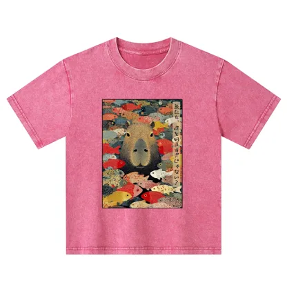 Tokyo-Tiger Am I Too Lovable? Kids Washed T-Shirt