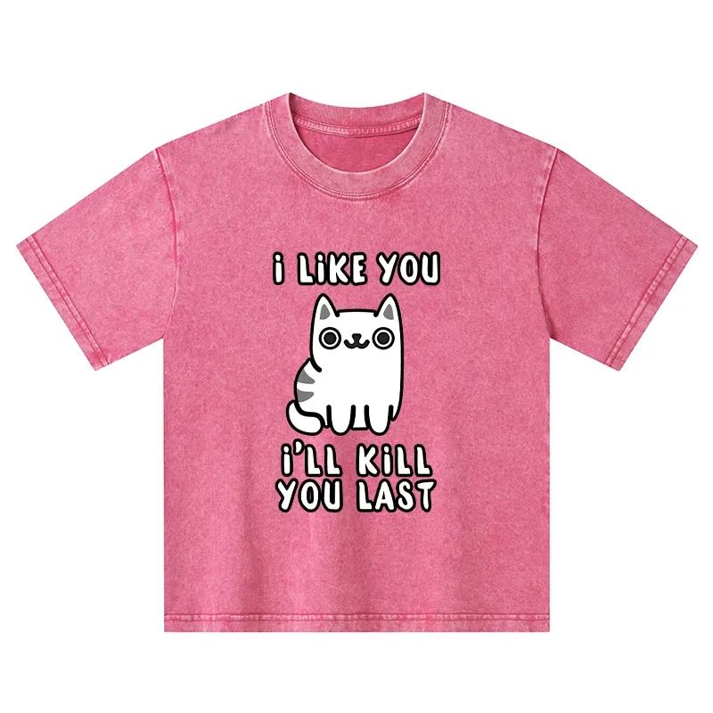 Tokyo-Tiger Cats And Humans Have A Love-hate Relationship Kids Washed T-Shirt