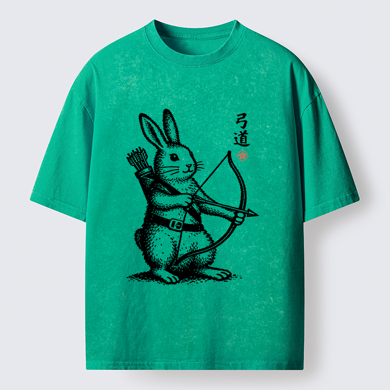 Tokyo-Tiger Rabbit Shooting Arrows Washed T-Shirt