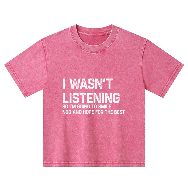 Tokyo-Tiger Indifferent To Everything Kids Washed T-Shirt