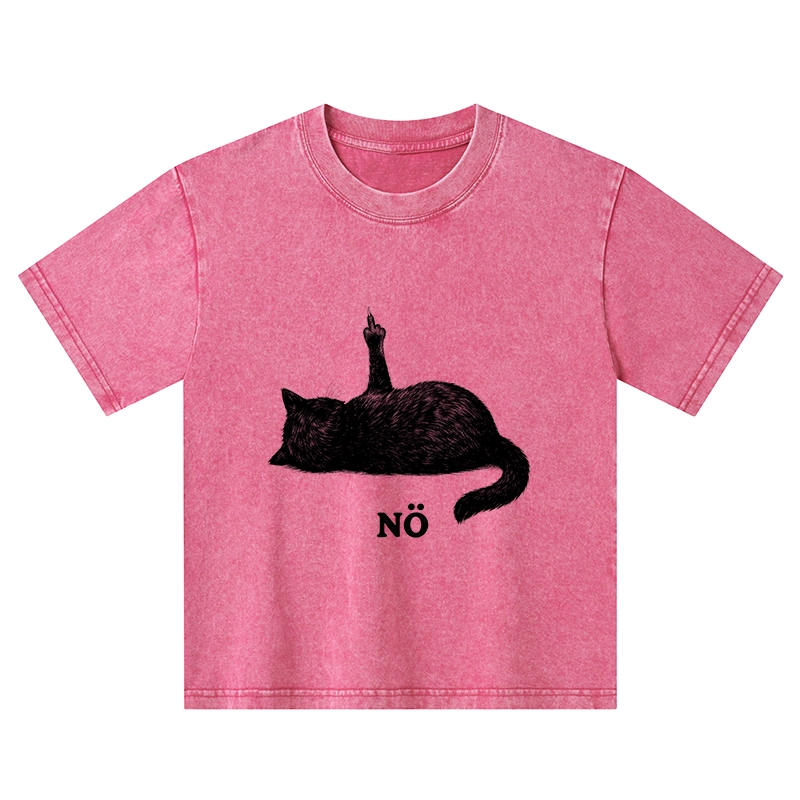 Tokyo-Tiger Cat Refused Kids Washed T-Shirt