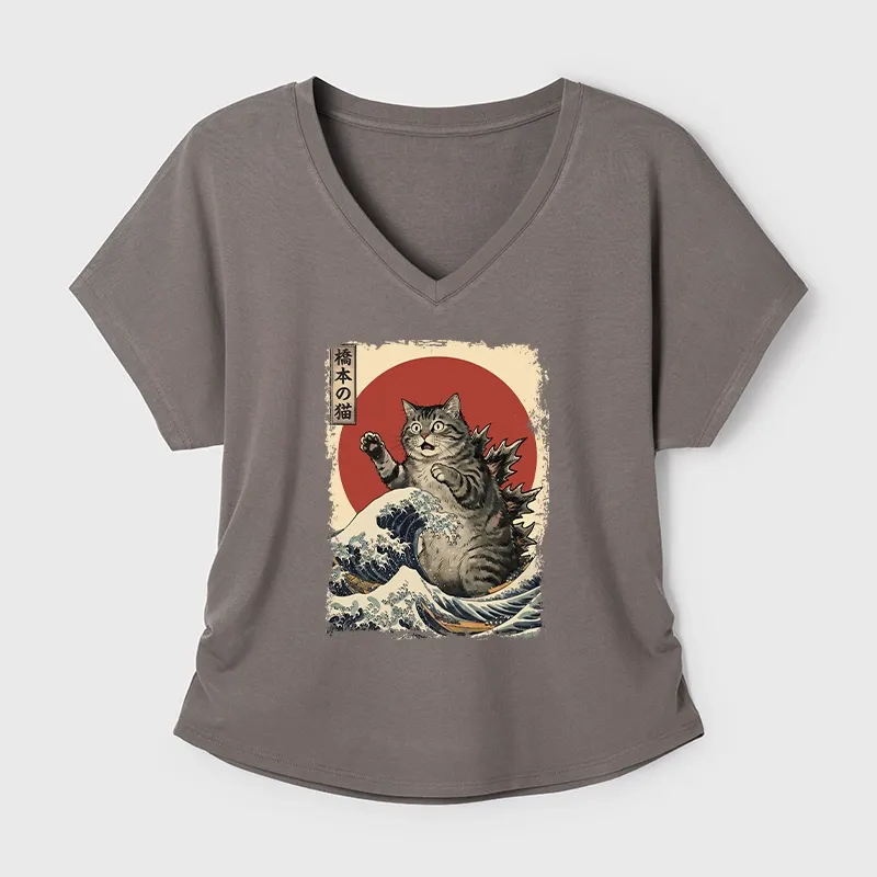 Tokyo-Tiger Catzilla Is Causing Destruction Modal Dolman Sleeve T-Shirt
