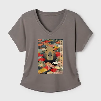 Tokyo-Tiger Am I Too Lovable? Modal Dolman Sleeve T-Shirt