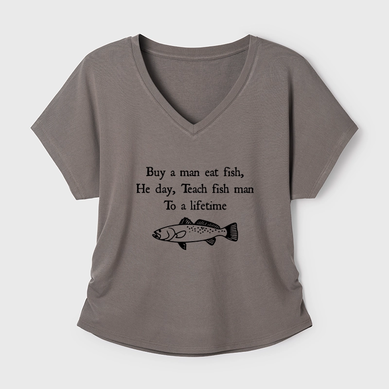 Tokyo-Tiger Man Eat Fish Meme Modal Dolman Sleeve T-Shirt