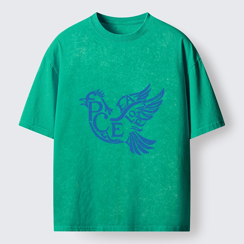 Tokyo-Tiger Peace Dove Washed T-Shirt