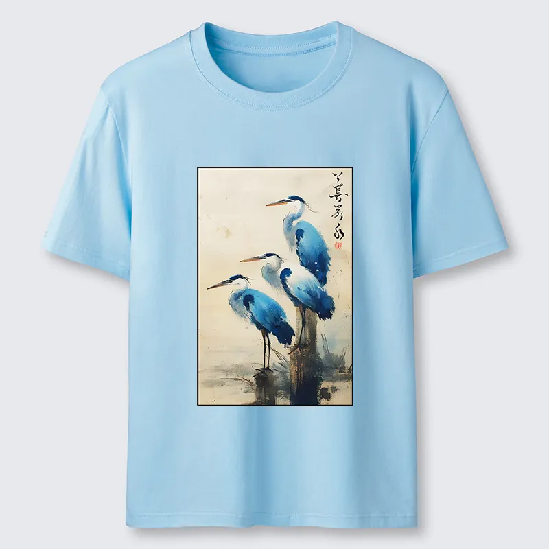 Tokyo-Tiger Great Blue Heron Japan Classic T-Shirt