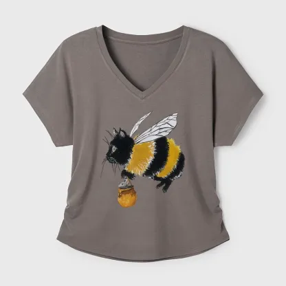 Tokyo-Tiger Catbee Funny Modal Dolman Sleeve T-Shirt