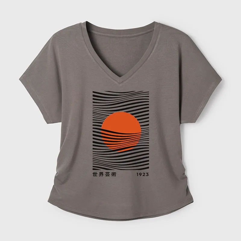 Tokyo-Tiger Minimalist Art Sun Modal Dolman Sleeve T-Shirt