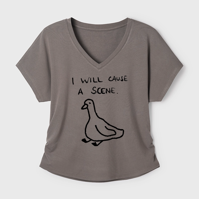 Tokyo-Tiger Stupid Goose Funny Japan Retro Modal Dolman Sleeve T-Shirt