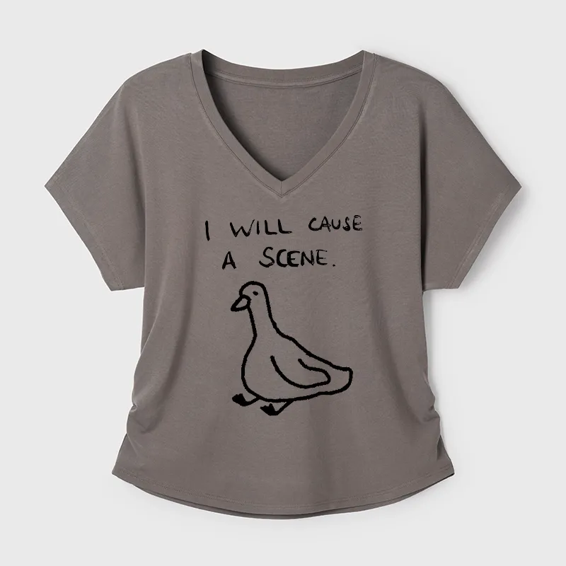 Tokyo-Tiger Stupid Goose Funny Japan Retro Modal Dolman Sleeve T-Shirt