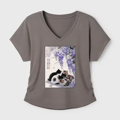 Tokyo-Tiger Cats plotting under the wisteria Modal Dolman Sleeve T-Shirt