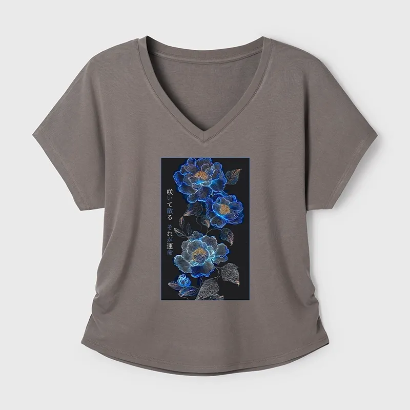 Tokyo-Tiger The Sea Of Flowers In The Darkness Modal Dolman Sleeve T-Shirt Sale