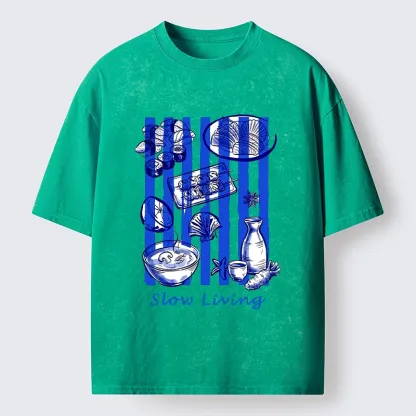 Tokyo-Tiger Slow Living Moments Washed T-Shirt