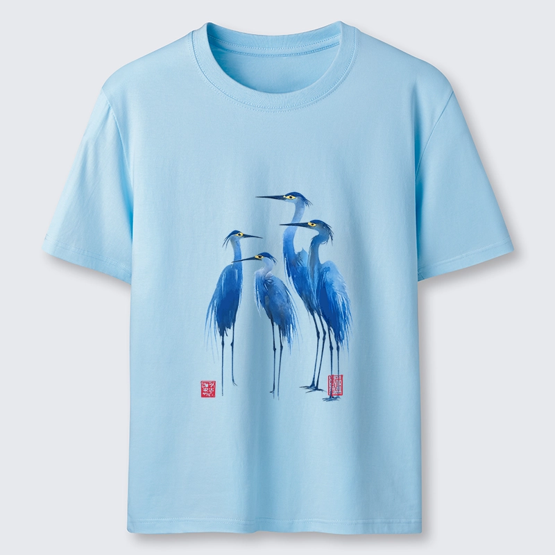 Tokyo-Tiger Flocks Of Great Blue Herons Classic T-Shirt