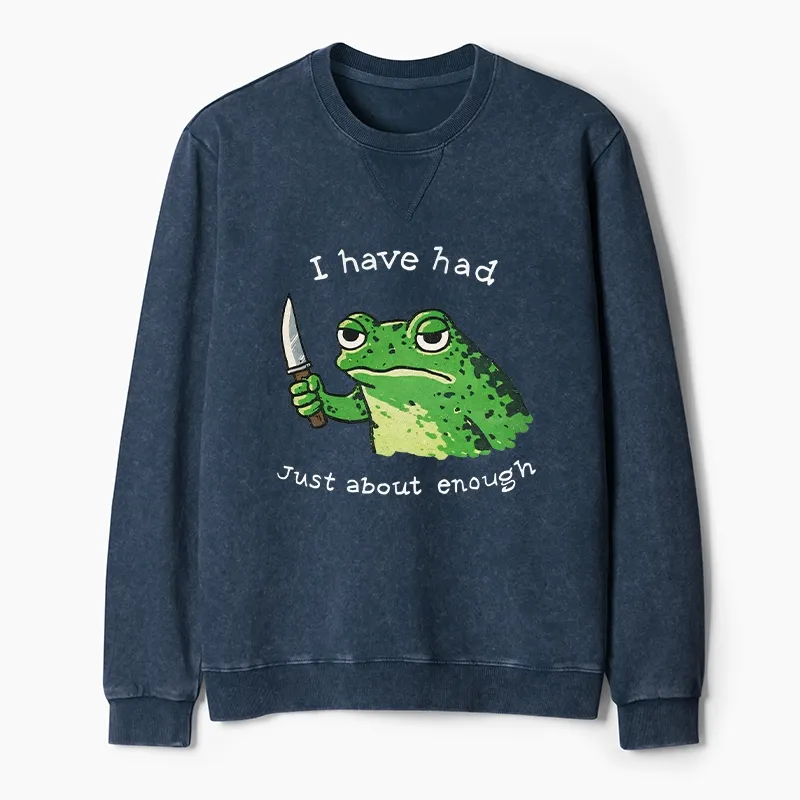 Tokyo-Tiger Impatient Frog Washed Terry Sweatshirt