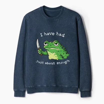 Tokyo-Tiger Impatient Frog Washed Terry Sweatshirt
