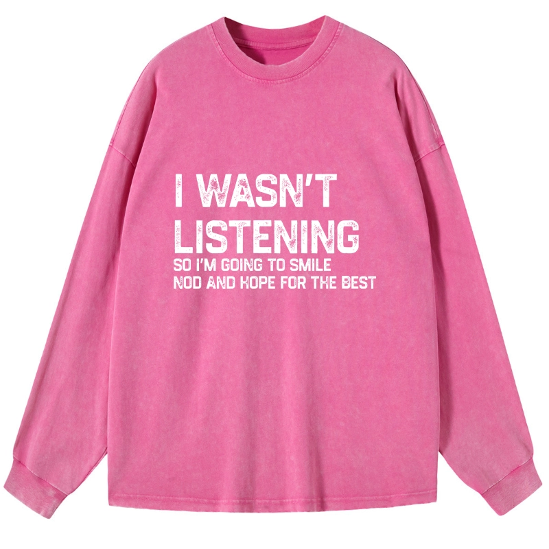 Tokyo-Tiger Indifferent To Everything Washed Long Sleeve T-Shirt