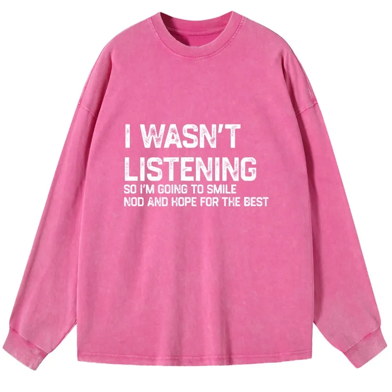 Tokyo-Tiger Indifferent To Everything Washed Long Sleeve T-Shirt