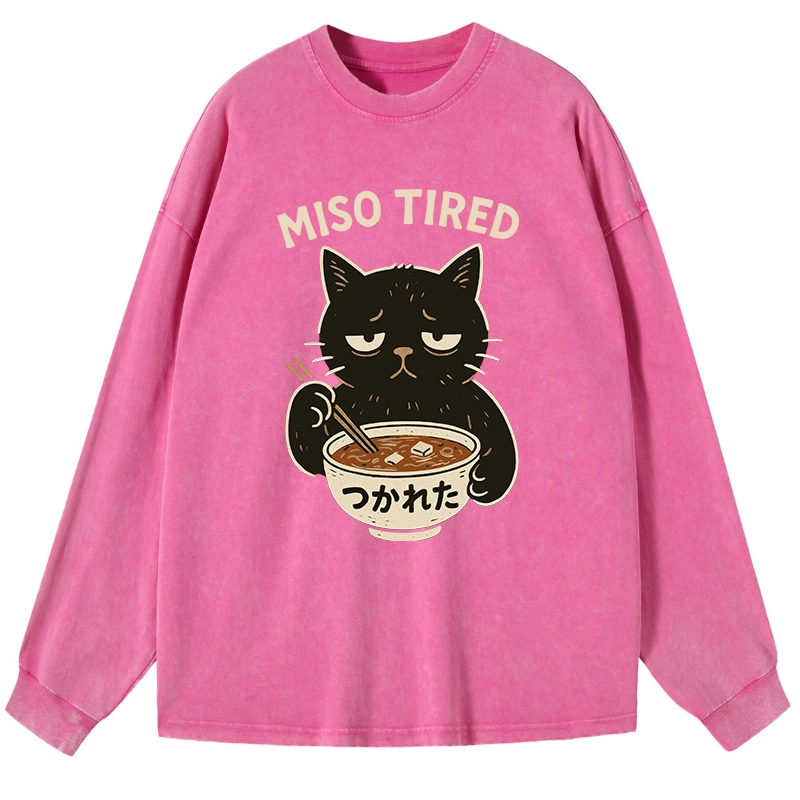 Tokyo-Tiger I’m So Tired Washed Long Sleeve T-Shirt