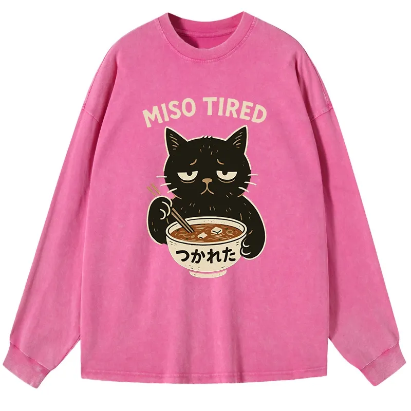 Tokyo-Tiger I’m So Tired Washed Long Sleeve T-Shirt
