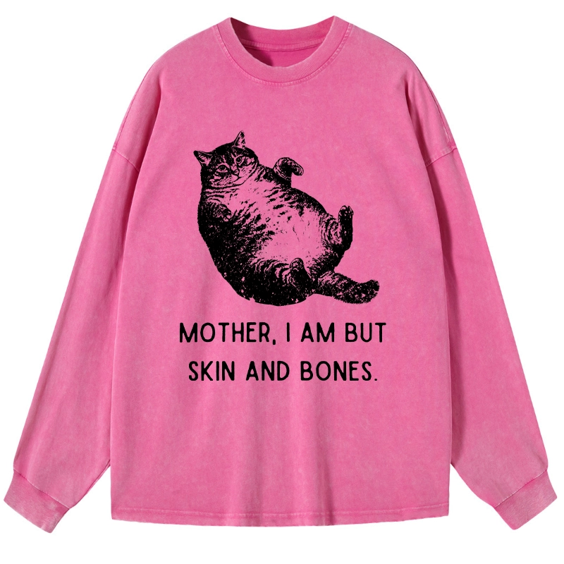 Tokyo-Tiger Overweight Cat And Its Doting Owner Washed Long Sleeve T-Shirt