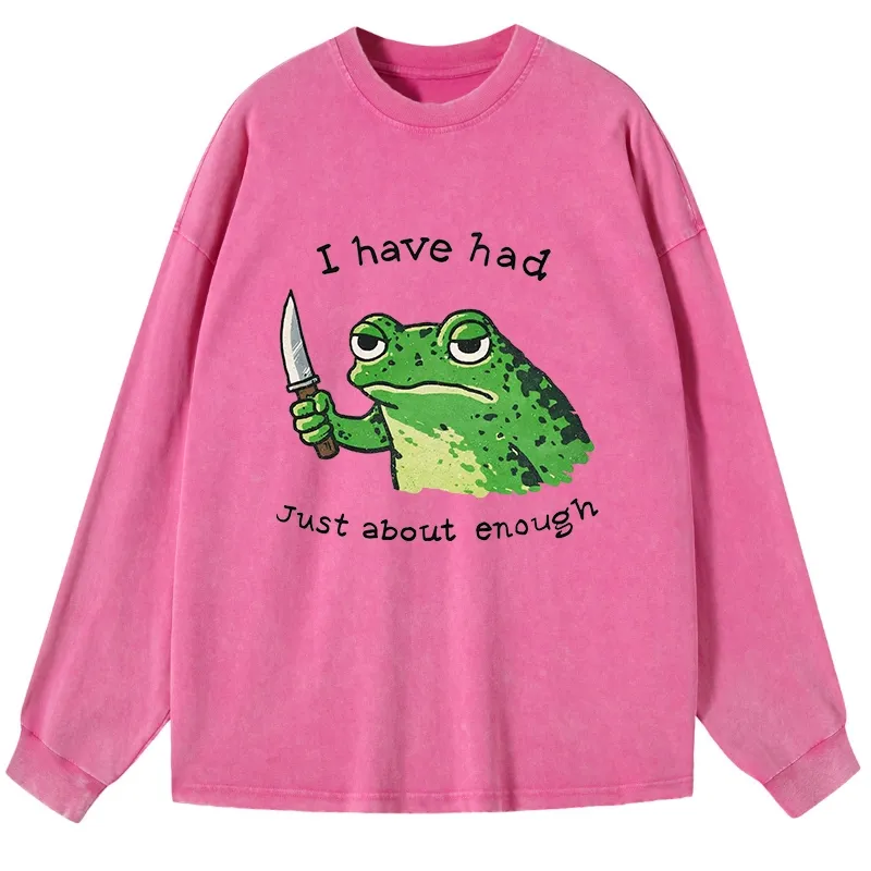 Tokyo-Tiger Impatient Frog Washed Long Sleeve T-Shirt
