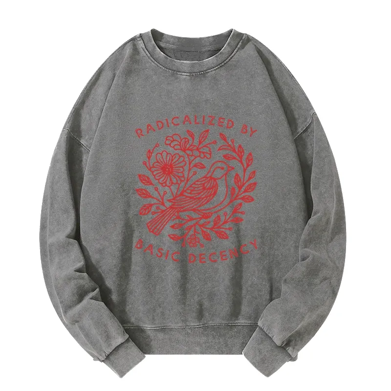 Tokyo-Tiger Pigeon That Was Moved Washed Sweatshirt