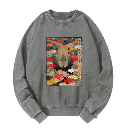Tokyo-Tiger Am I Too Lovable? Washed Sweatshirt