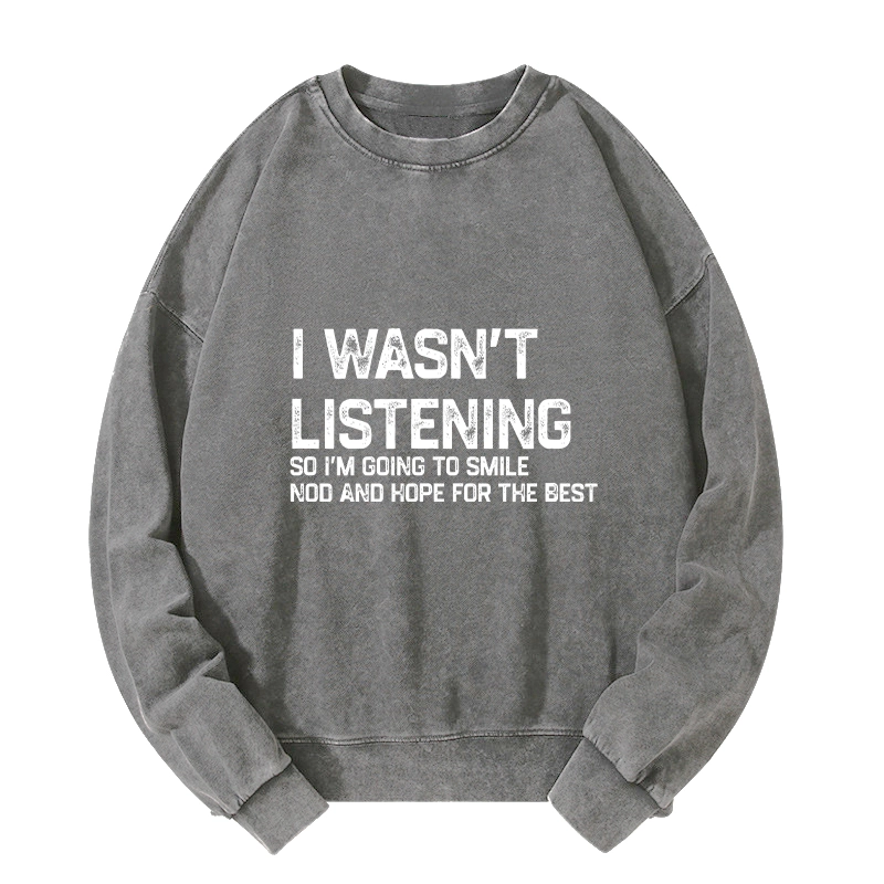 Tokyo-Tiger Indifferent To Everything Washed Sweatshirt