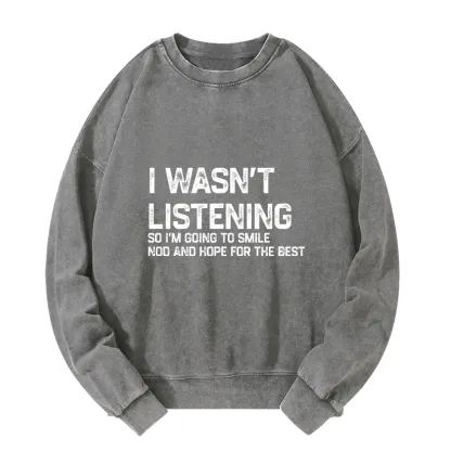 Tokyo-Tiger Indifferent To Everything Washed Sweatshirt
