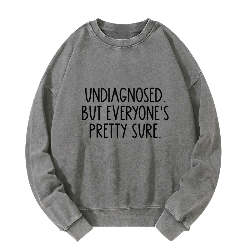 Tokyo-Tiger Self-diagnosed Illness Funny Washed Sweatshirt