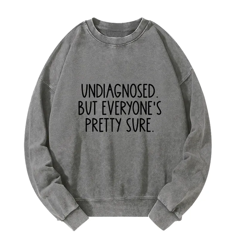 Tokyo-Tiger Self-diagnosed Illness Funny Washed Sweatshirt
