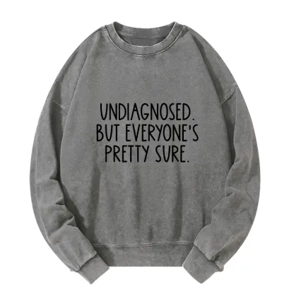 Tokyo-Tiger Self-diagnosed Illness Funny Washed Sweatshirt