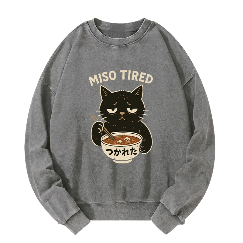 Tokyo-Tiger I’m So Tired Washed Sweatshirt