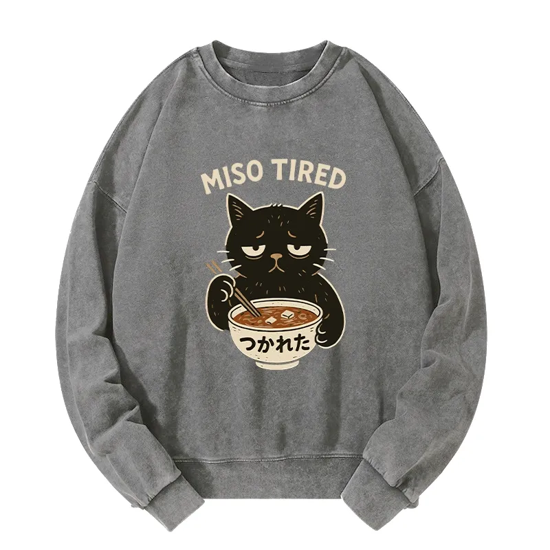 Tokyo-Tiger I’m So Tired Washed Sweatshirt