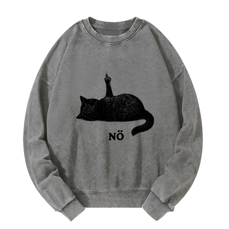 Tokyo-Tiger Cat Refused Washed Sweatshirt