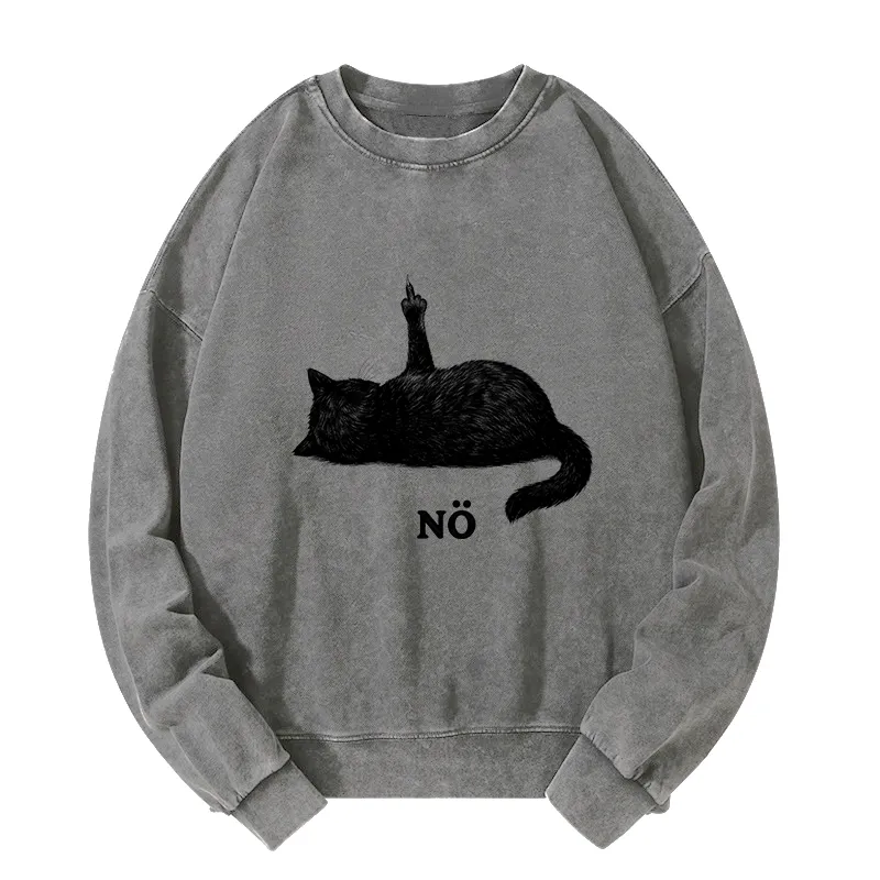 Tokyo-Tiger Cat Refused Washed Sweatshirt
