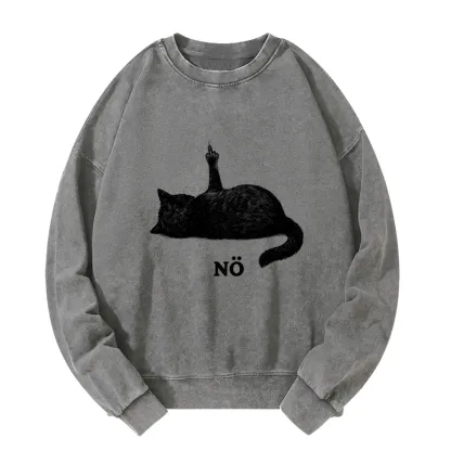 Tokyo-Tiger Cat Refused Washed Sweatshirt