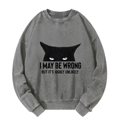 Tokyo-Tiger Cat Can Do No Wrong Washed Sweatshirt