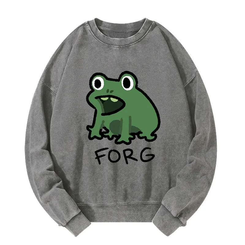 Tokyo-Tiger Funny Forg Japan Washed Sweatshirt