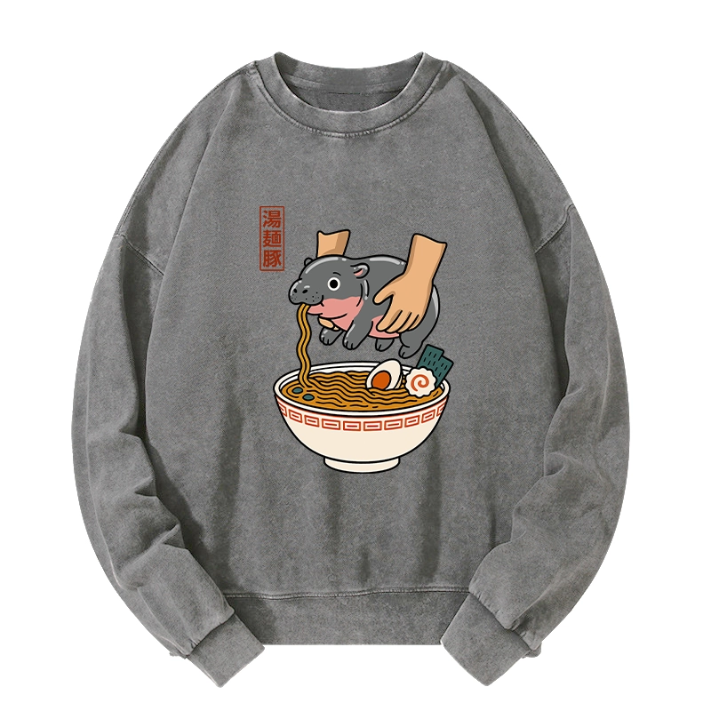 Tokyo-Tiger Noodles Got Me Washed Sweatshirt