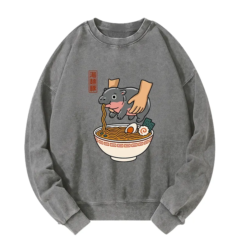 Tokyo-Tiger Noodles Got Me Washed Sweatshirt