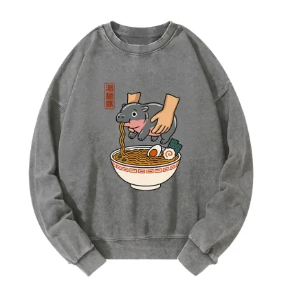 Tokyo-Tiger Noodles Got Me Washed Sweatshirt