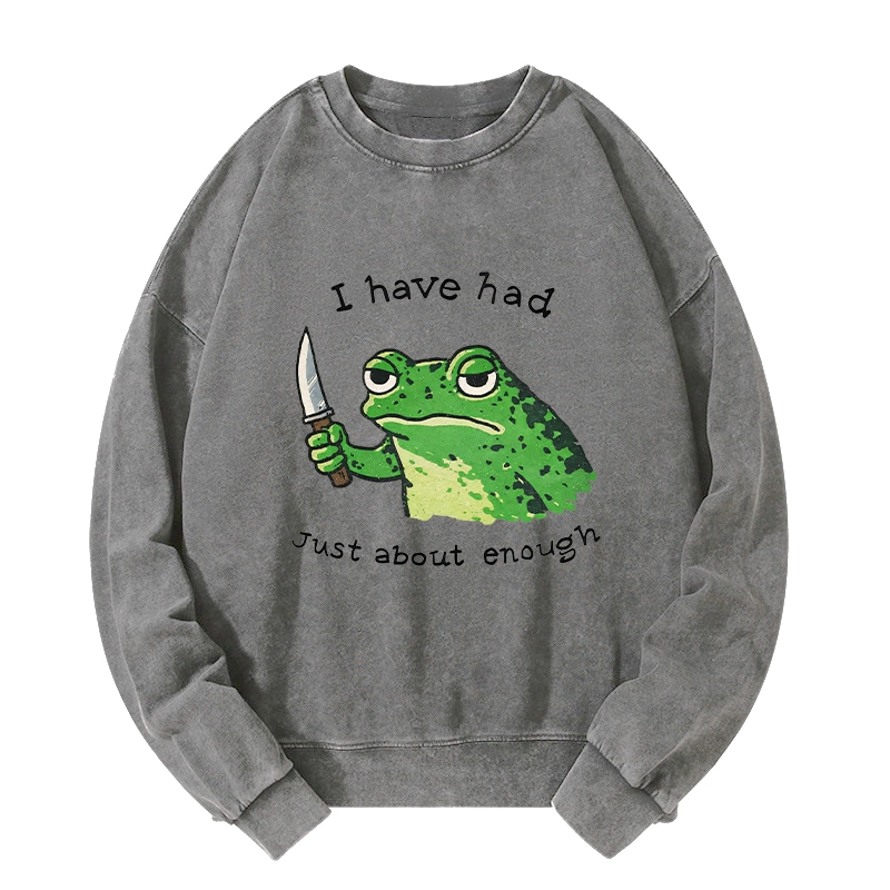 Tokyo-Tiger Impatient Frog Washed Sweatshirt
